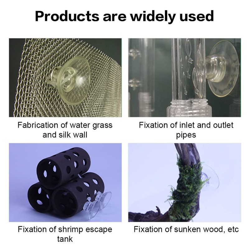 Aquarium Suction Cups with Cable Ties, Transparent Aquarium Suction Cup