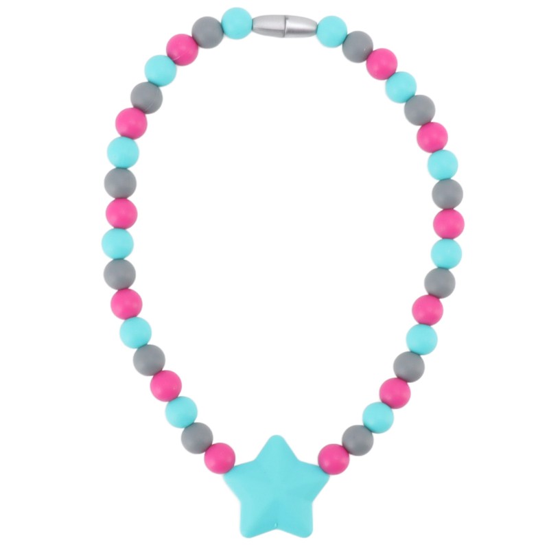 Silicone Baby Teething Necklace Soft Flexible Safe Infant Toddler Teether