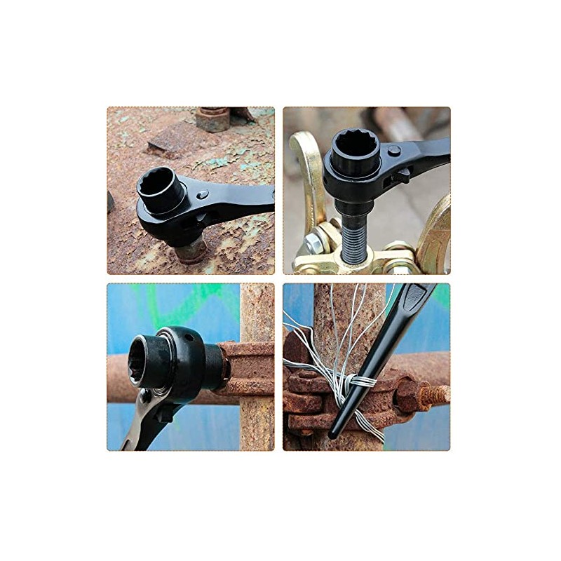 TOP-VIGOR 12 Point Ratchet Podger Spanner Steel Erect Scaffold Wrench