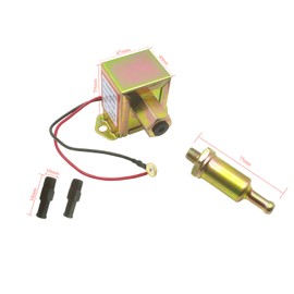 12V Universal Heavy Duty Gas Diesel In-Line In-Tank Electric Fuel Pump With Installation Kit Metal Solid Petro Gasoline or Diesel Engine EP014 for Motorcycle Carburetor Lawn Mower Trucks Boats