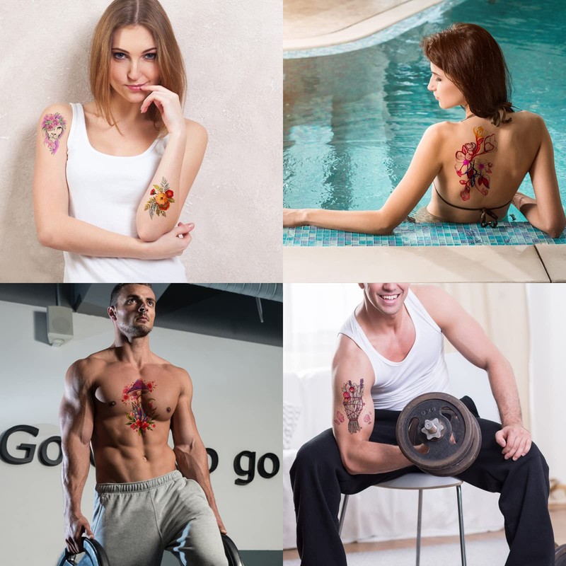 MECOLOUR Printable Temporary Tattoo Paper for LASER Printer,8.5"X11" 5 Sheets,