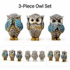 3-Piece Resin Owl Figurine Set – See Hear Speak No