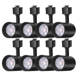 FLSNT LED Track Lighting Heads for Juno Track, 75W Equivalent Dimmable LED Track Light Heads, 12W 24° LED Spotlight Light, CRI90, 800LM, 3000K Soft White, Black, 8 Pack