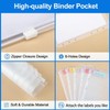 10 Pcs Binder Pockets A5 Size 6 Hole Binder Zipper
