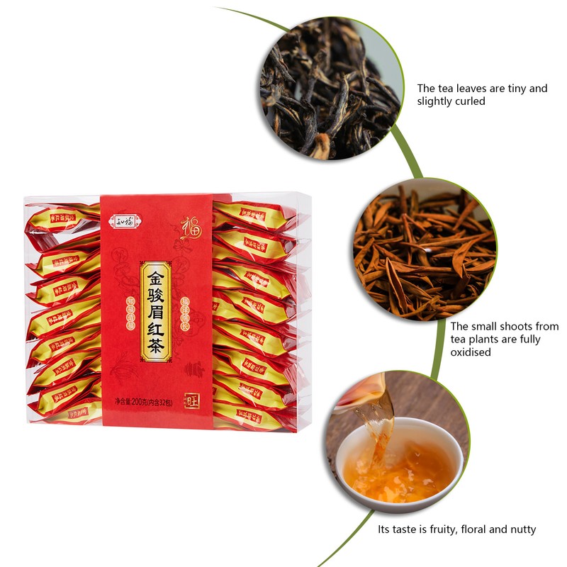 200g Jinjunmei Black Tea Chinese Golden Beautiful Eyebrow Gold Buds