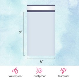 UCGOU Poly Mailers 6x9 Inch White 200 Pack Mini #1 Shipping Bags Strong Mailing Envelopes Thick Self Seal Adhesive Waterproof and Tear Proof Boutique Postal Small Business for Jewelry and More