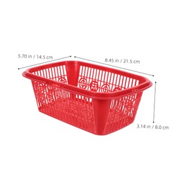 GANAZONO 10pcs Portable Berry Baskets for Fruit Storage Lightweight and Strawberry Picking Containers for Fridge Living Room and Crafts Red Color