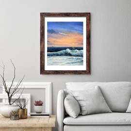 LUCKYLIFE 18x24 Frame in Rustic Brown, Gallery Frame for Wall Mounting, 2 Pack
