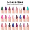 LADYING 24 Packs (576 PCS) Matte Coffin Press on Nails