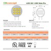 CBconcept G8 LED Light Bulb, 5 Pack, Warm White 3000K,