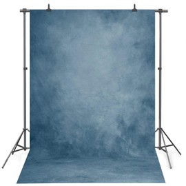 VEOEOV Photo Backdrop, 5X7ft Abstract Blue Portrait Photo Backdrop, Thickened Backdrops for Photography, Kid, Adult, Family Headshots, Photo Studio(No Pocket)