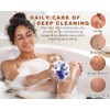 Esponjas Baño Exfoliantes Red Africana Paquete Uso Diario Azul Marino