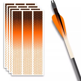 Decalnetwork Arrow Wraps Qty. 14 Printed Honey Comb Fade, Black, Orange to White