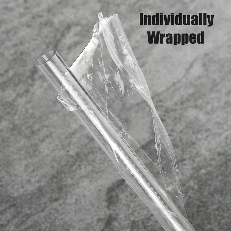 ALINK Reusable Clear Boba Straws, 10 in x 12 mm