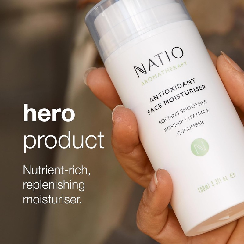 Antioxidant Face Moisturiser by Natio for Women - 3.3 oz