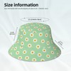 Bucket Hat Daisy Flower Yellow Floral Double-Side-Wear Reversible Sun Hat