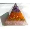 Amethyst Citrine Pink Rose Quartz #45 Pyramid Orgone Generator Energy