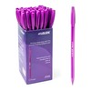 Eziglide Ballpoint Purple Pen, Pack of 50 Ball point Pens,