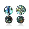 AeraVida Double Abalone Shell Ball Drop Earrings for Women