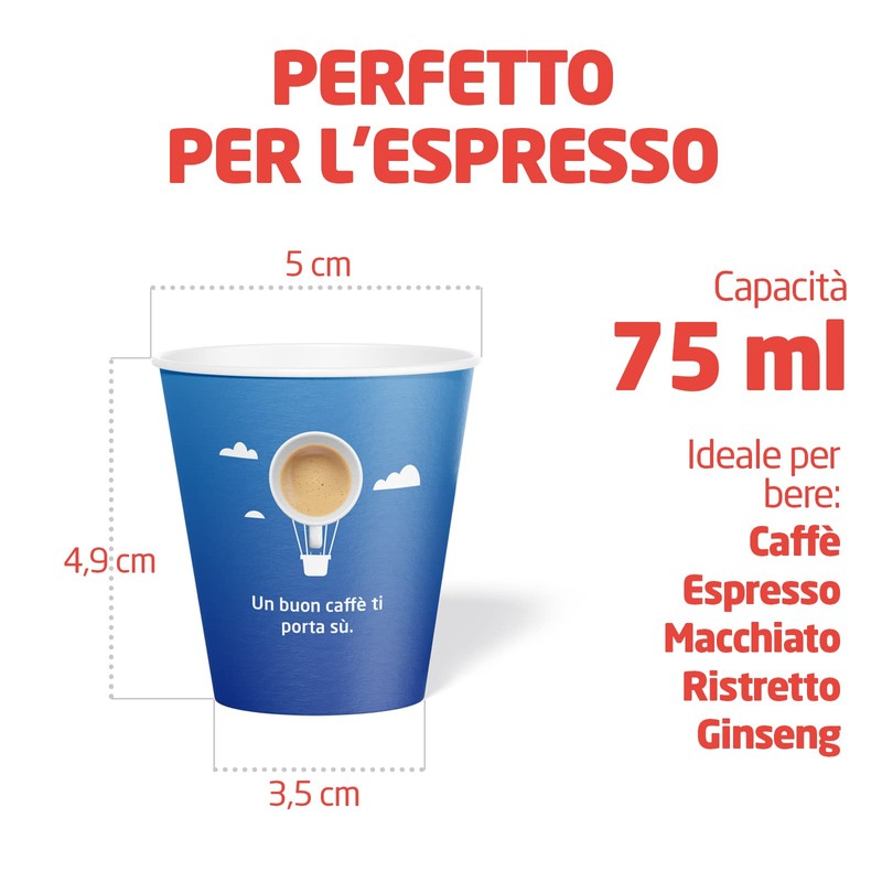 Stone&Stone Espresso Paper Cups, Coffee to Go Cups, 75 ml,