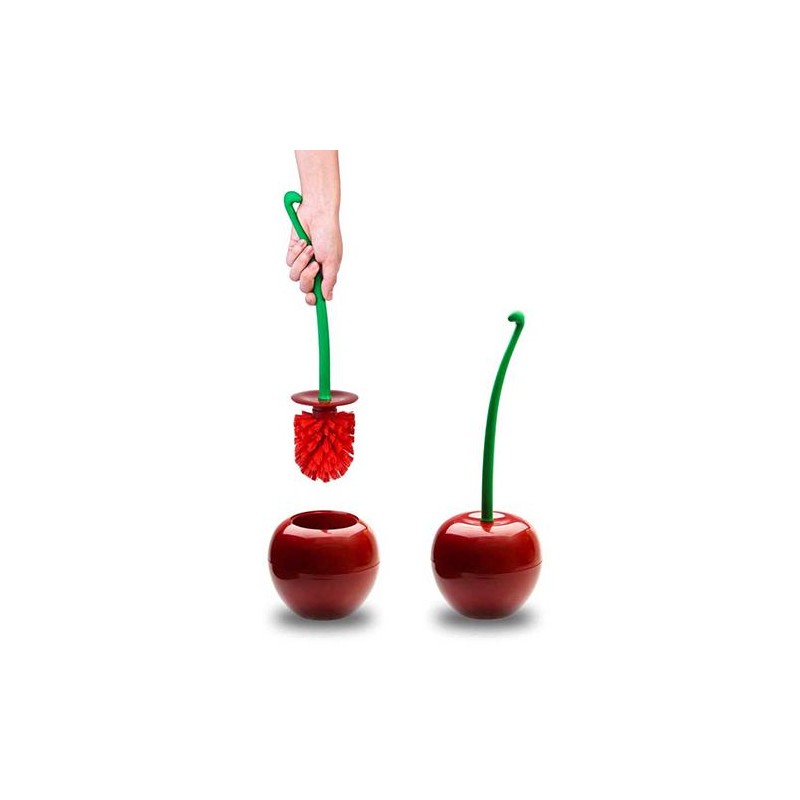 Cherry-Shaped Toilet Brush with Holder for Bathroom Cleaning – Cute