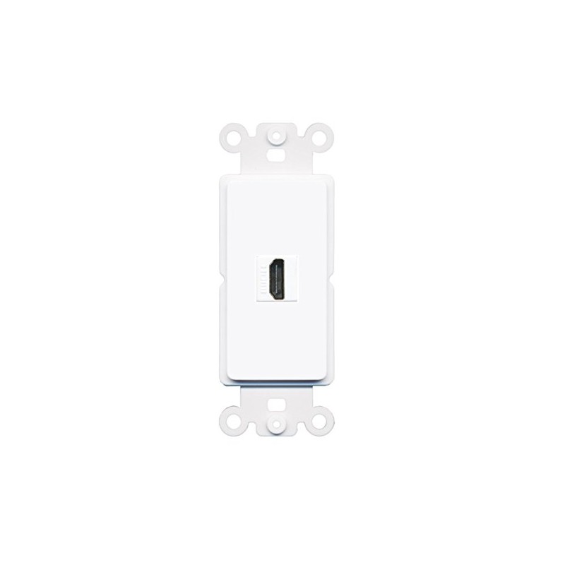 RiteAV - HDMI Port Wall Plate Decorative (Rocker) White
