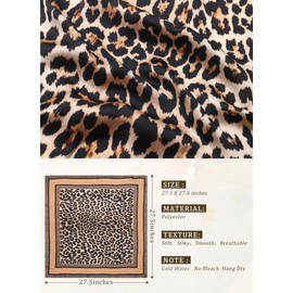 CHLINS 27.5” Square Head Scarf for Women Satin Hair Scarf Silk Wrap Neck Scarf Bandanas for Handbags Accessories