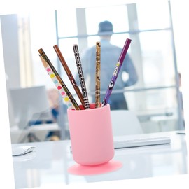 BIUDECO 2pcs Ergonomic Makeup Brush Holder Suction Pen Storage Organizer for Cosmetics Desk Tool Holder