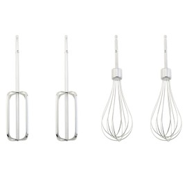 ZZHXSM - Juego de accesorios para batidora de mano de 4 piezas, 2 estilos, batidora de mano de acero inoxidable, accesorios para batidora eléctrica, compatible con mezcladores de mano Hamilton Beach