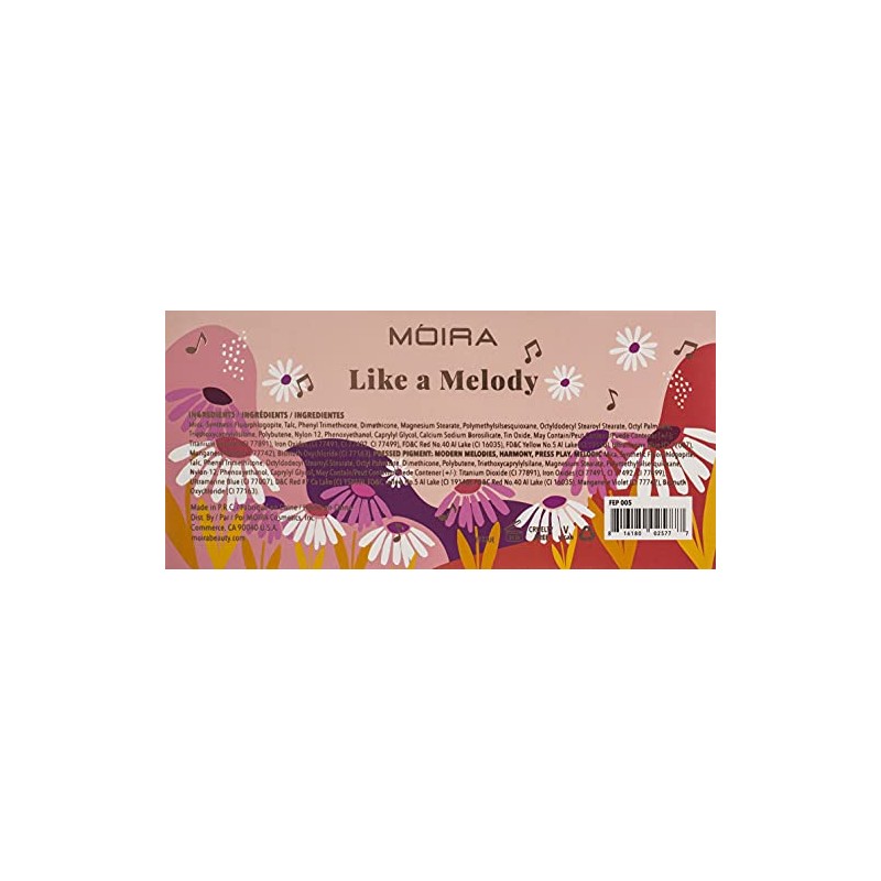 PALETA DE SOMBRAS LIKE A MELODY MOIRA COSMETIC FEP005