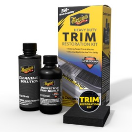 Meguiar's Heavy Duty Trim Restoration Kit - Includes a Cleaning Solution to Deep Clean Plastic and Trim and Protective Trim Shield That Delivers Ultra-Durable Protection with UV Blocking Protection