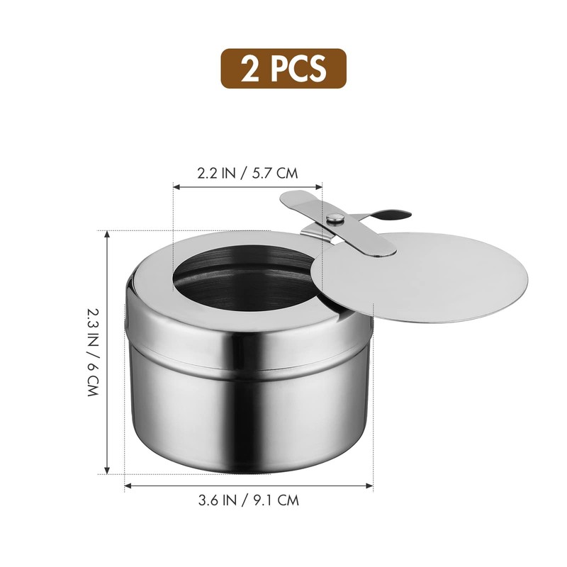 HEMOTON 2 Pieces Stainless Steel Fuel Holder with Cover