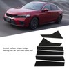 6PCS Car Window Trim Bright Black Lightweight Smooth Surface Window