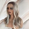 Blonde with Brown Lowlights 13x4 Synthetic Lace Front Wig Pre