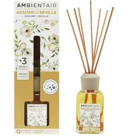 Ambientair Difusor de Varillas 100 ml – Aroma Flor de Azahar – Mikado Clásico – Aromatizante Floral y Cálido para el Hogar