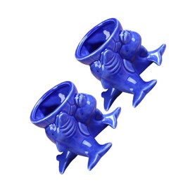 Operitacx 1pair Dolphin Planter Pen Holder Unique Pot for Cactus and Decorative Organizer Refreshing Desk