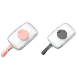 Skip Hop Dispensador de toallitas húmedas para bebés On-The-Go, gris + Skip Hop Dispensador de toallitas húmedas para bebés On-The-Go, colorado (Bundle)