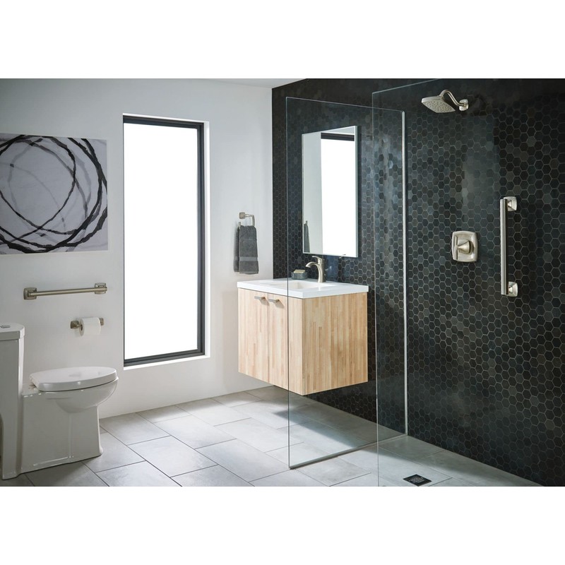 Moen Voss Collection Brushed Nickel Pivoting Toilet Paper Holder, Wall