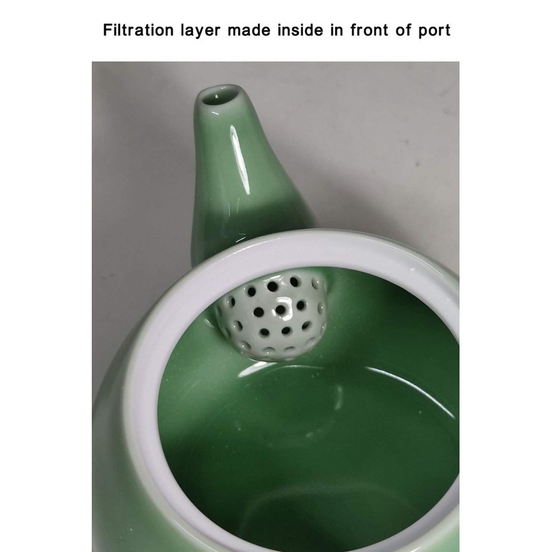 Celadon Teapot,Jade Green Porcelain Teapot,Kungfu Tea Utensil,Tea Ceremony,4 Optional Colors,龙泉青瓷茶壶