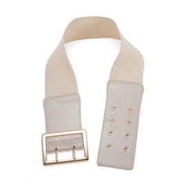 YooAi Wide Belts for Women Dresses Stretchy Elastic Belts Fashion Cinch Waist Belt for Women Beige 85 M