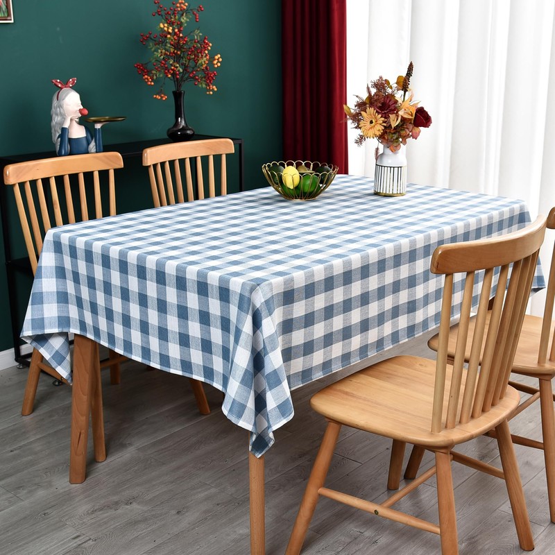 Yofori Heavy Duty Cotton Blend Table Cloth for Rectangle Tables
