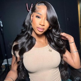 Wiggins Hair 13x6 Lace Front Wigs Human Hair Pre Plucked Body Wave Lace Front Wigs Human Hair Glueless Wigs Human Hair with Baby Hair 18 Inch