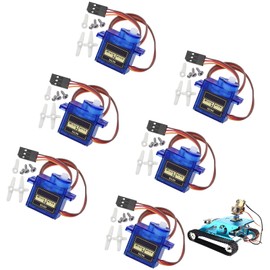 6 Pcs Servo Motor, SG90 Micro Servo Motor,SG90 Metal Geared Moto r Kit for RC Robots & Models, Compatible with Arduino Projects