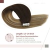Ugeat Tape in Brown Hair Extensions Human Hair 22 Inch
