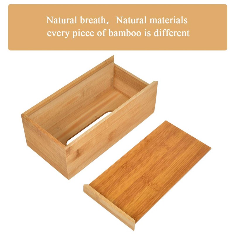 FOROREH Tissue Dispenser Cosmetic Tissue Box Bamboo Tissue Dispenser Tissue