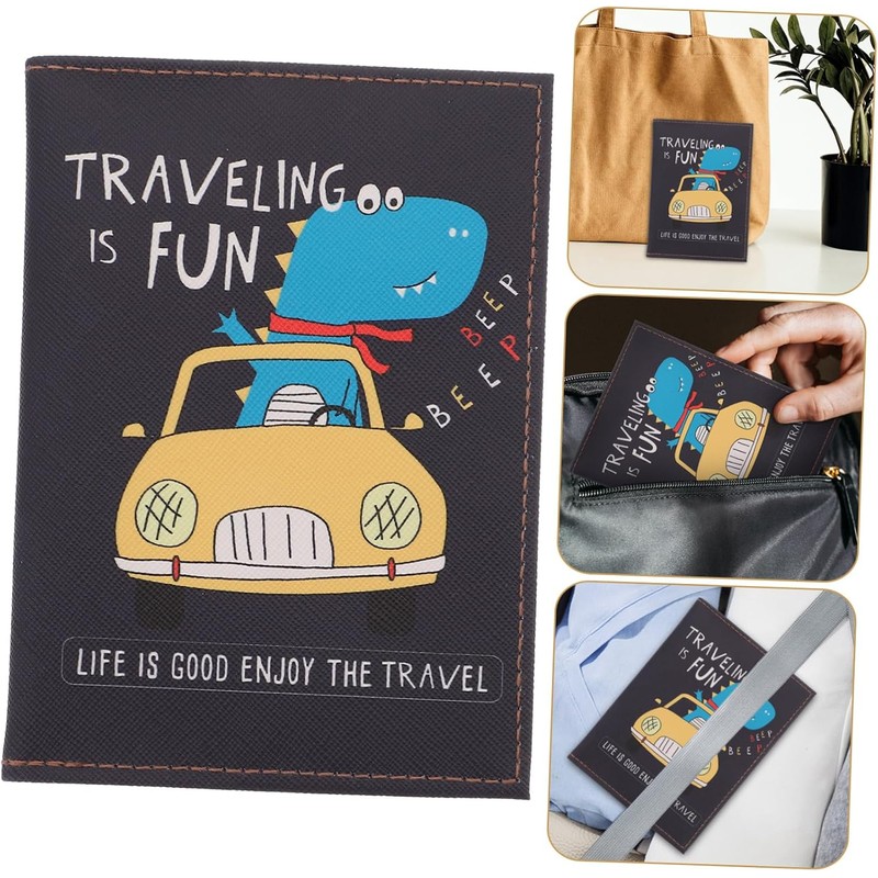 COLLBATH Cartera para Niño, Funda para Pasaporte de Viaje en