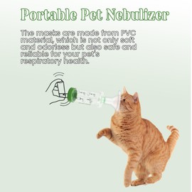 PAWFECTJEE Cat Inhaler Spacer with 2 Masks - Aerosol Chamber for Breathing & Medication Delivery (Green)