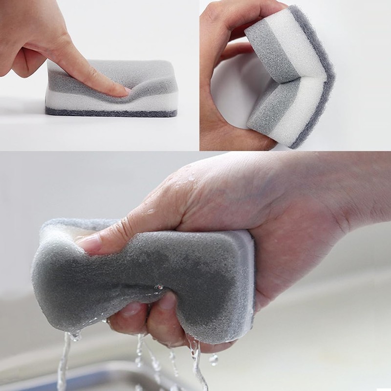 10 Pack Heavy Duty Scrub Sponge, Dual-Sided Dish-washing & Cleaning