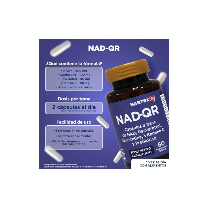 Nad Resveratrol Quercetina Vitamina Suplemento Pack 2x60 Cápsulas