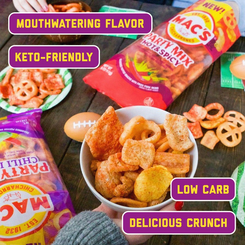 Mac's Chili Lime Pork Skins Party Mix - Chili Lime